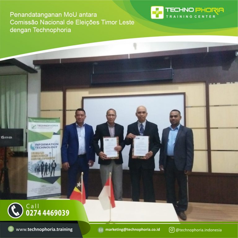 Penandatanganan MoU Antara Comissão Nacional de Eleições Timor Leste dengan Technophoria Yogyakarta