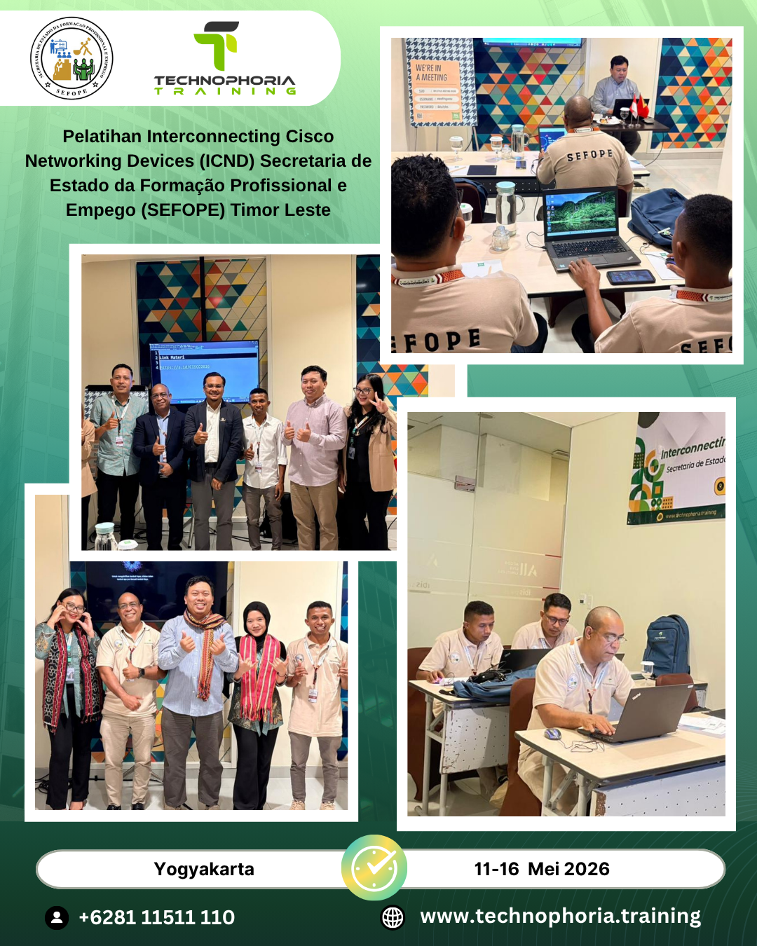 Pelatihan Interconnecting Cisco Networking Devices (ICND) Bagi Staff IT Secretaria de Estado da Formação Profissional e Emprego (SEFOPE)