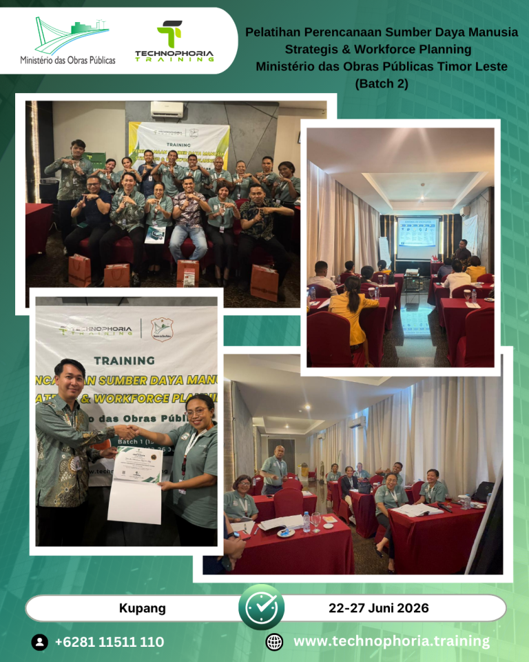 Untuk Menjamin Ketersediaan SDM yang Tepat, Ministério das Obras Públicas Timor-Leste Melaksanakan Pelatihan Perencanaan Sumber Daya Manusia Strategis & Workforce Planning
