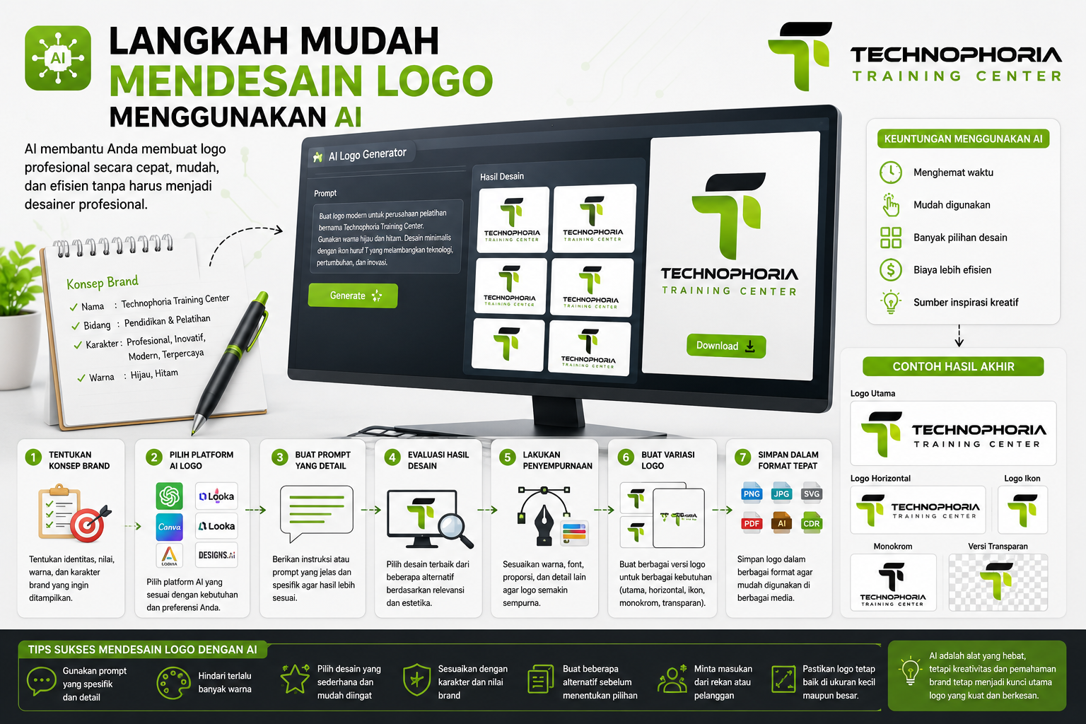 Langkah Mudah Mendesain Logo Menggunakan AI