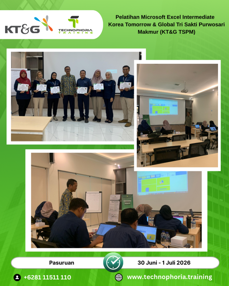 Pelatihan Microsoft Excel Intermediate bagi Staff Korea Tomorrow & Global Tri Sakti Purwosari Makmur (KT&G TSPM)
