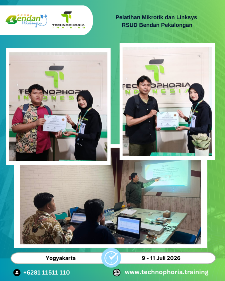 RSUD Bendan Kota Pekalongan Tingkatkan Kompetensi Tim IT melalui Pelatihan MikroTik dan Linksys di Technophoria Training Center